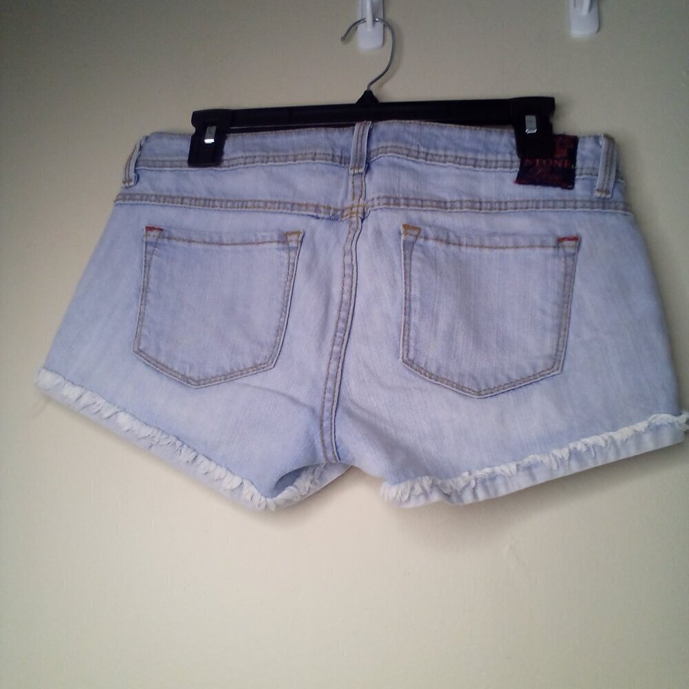 Stone Love Blue Jeans Shorts Juniors 9 Cheeky Light Wash Blue - Picture 10 of 14